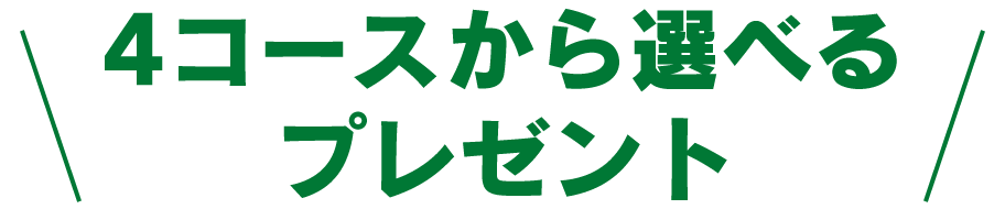 4コースから選べるプレゼント