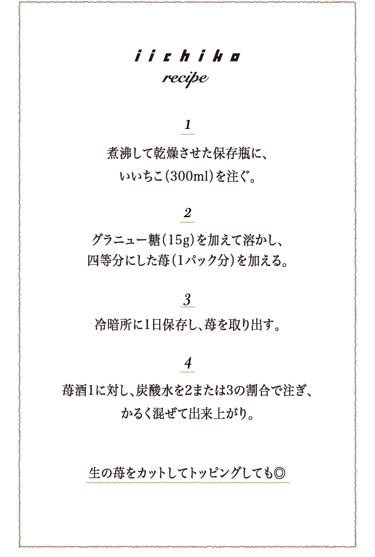 自家製いいちこ苺酒サワー