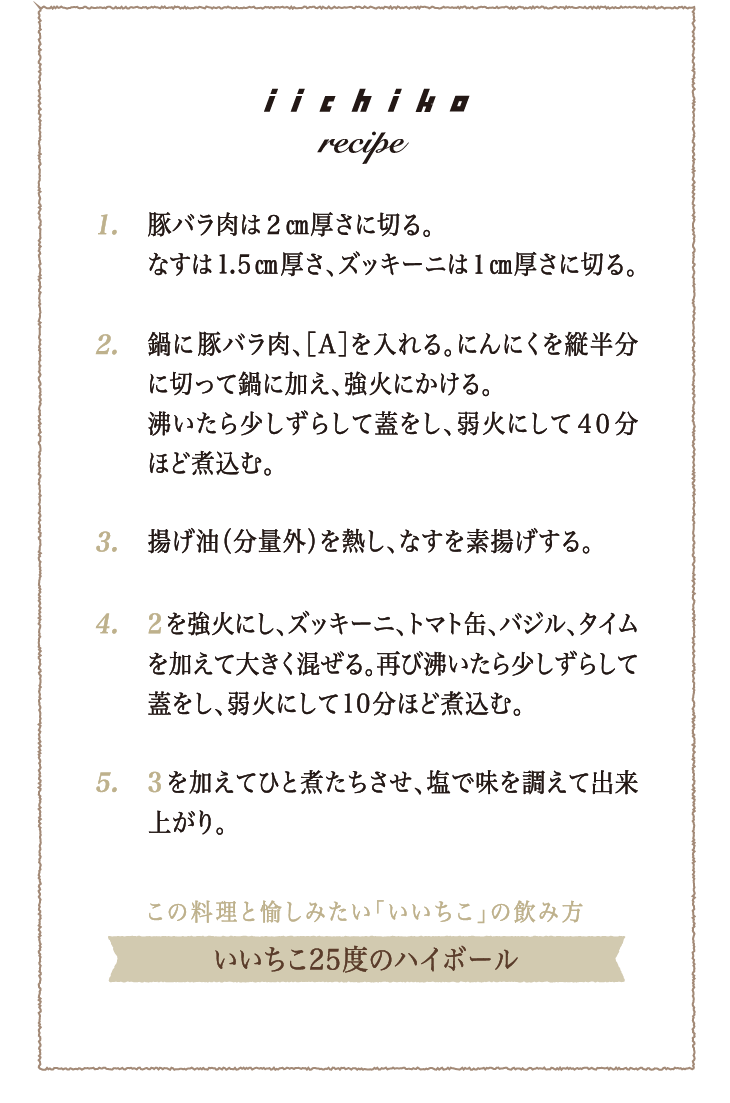 ★豚肉と夏野菜のトマト煮